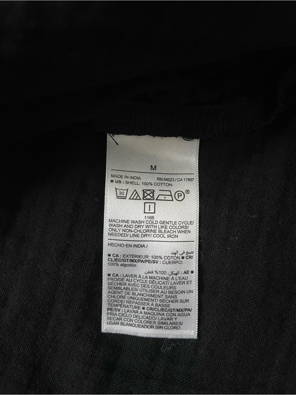 Old Navy Crinkle Gauze Button Front Boyfriend Shirt Black Lightweight Med - Picture 4 of 7